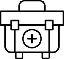 First Aid Kit Outline Icon vector