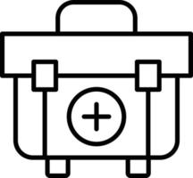 First Aid Kit Outline Icon vector