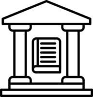 Library Outline Icon vector