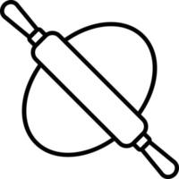 Rolling Pin Outline Icon vector