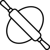 Rolling Pin Outline Icon vector
