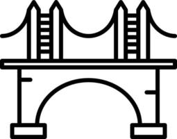 icono de contorno de puente vector