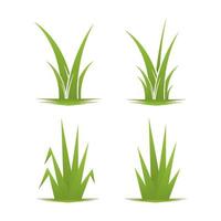 conjunto de iconos de hierba. ilustración de diseño de vector de hierba. ilustración simple de hierba.