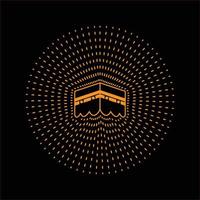 Kaaba icon. Kaaba vector design illustration. Kaaba symbol of Hajj on mecca. Kaaba icon simple sign.