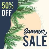 Summer sale banner background template. Summer sale vector design illustration. Summer holiday symbol.