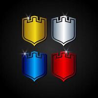 Set of shield icon. Shield guard vector illustration. Shield for security or protection symbol.