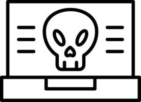 Cyber Attack Outline Icon vector