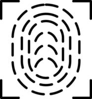 Fingerprint Outline Icon vector