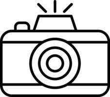 Photo Camera Outline Icon vector