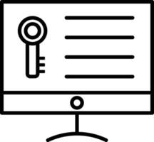 Keyworld Outline Icon vector
