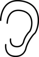 Listen Outline Icon vector