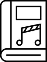 Music Book Outline Icon vector