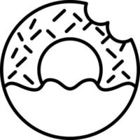 Doughnut Outline Icon vector