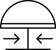 Emergency Button Outline Icon vector