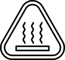 Hot Surface Outline Icon vector