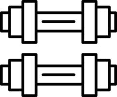 Dumbbell Outline Icon vector