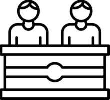 Jury Outline Icon vector