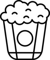 Popcorn Outline Icon vector