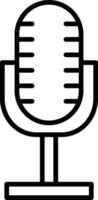 Microphone Outline Icon vector