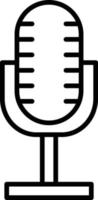 Microphone Outline Icon vector