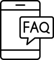 FAQ Outline Icon vector