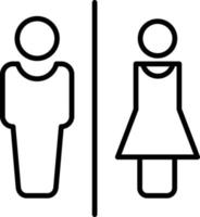 Toilets Outline Icon vector
