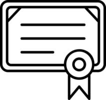 Certificate Outline Icon vector