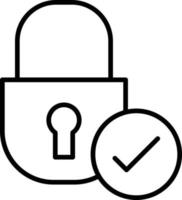 Security Outline Icon vector