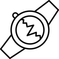 icono de contorno de reloj inteligente vector