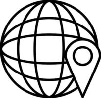 Worldwide Location Outline Icon vector