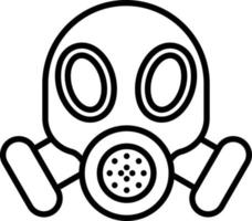 Gas Mask Outline Icon vector