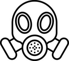 Gas Mask Outline Icon vector