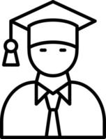 icono de contorno graduado vector