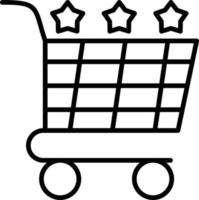 Shopping Cart Outline Icon vector