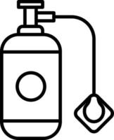 Oxygen Tank Outline Icon vector