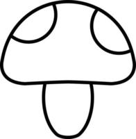Mushroom Outline Icon vector