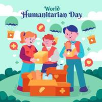 dia mundial humanitario vector