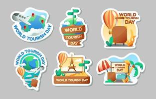 World Tourism Day Sticker vector