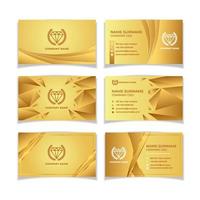 Golden Monochromatic Business Card Template vector
