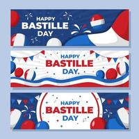Bastille Day Banner Template vector