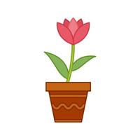 Flower isolated on white background. Vector illustration