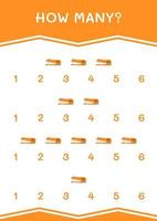 How many of Stapler, game for children. Vector illustration, printable worksheet