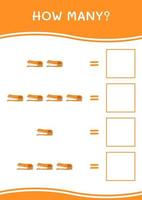 How many of Stapler, game for children. Vector illustration, printable worksheet