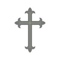 Christian cross isolated on white background. Vector illustration