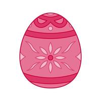 Easter egg isolated on white background. Vector illustration