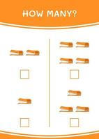 How many of Stapler, game for children. Vector illustration, printable worksheet