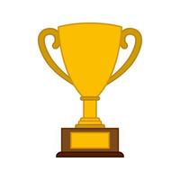 Trophy isolated on white background. Vector illustration