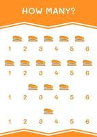 How many of Stapler, game for children. Vector illustration, printable worksheet