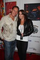 LOS ANGELES, OCT 21 - Mark Valinsky, CC Perkinson at the Harley Davidson Showcase - Unveiling of Cosmic Harley by Artist Jack Armstrong on October 21, 2010 in Marina Del Rey, CA photo