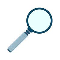 Magnifying glass isolated on white background. Vector illustration